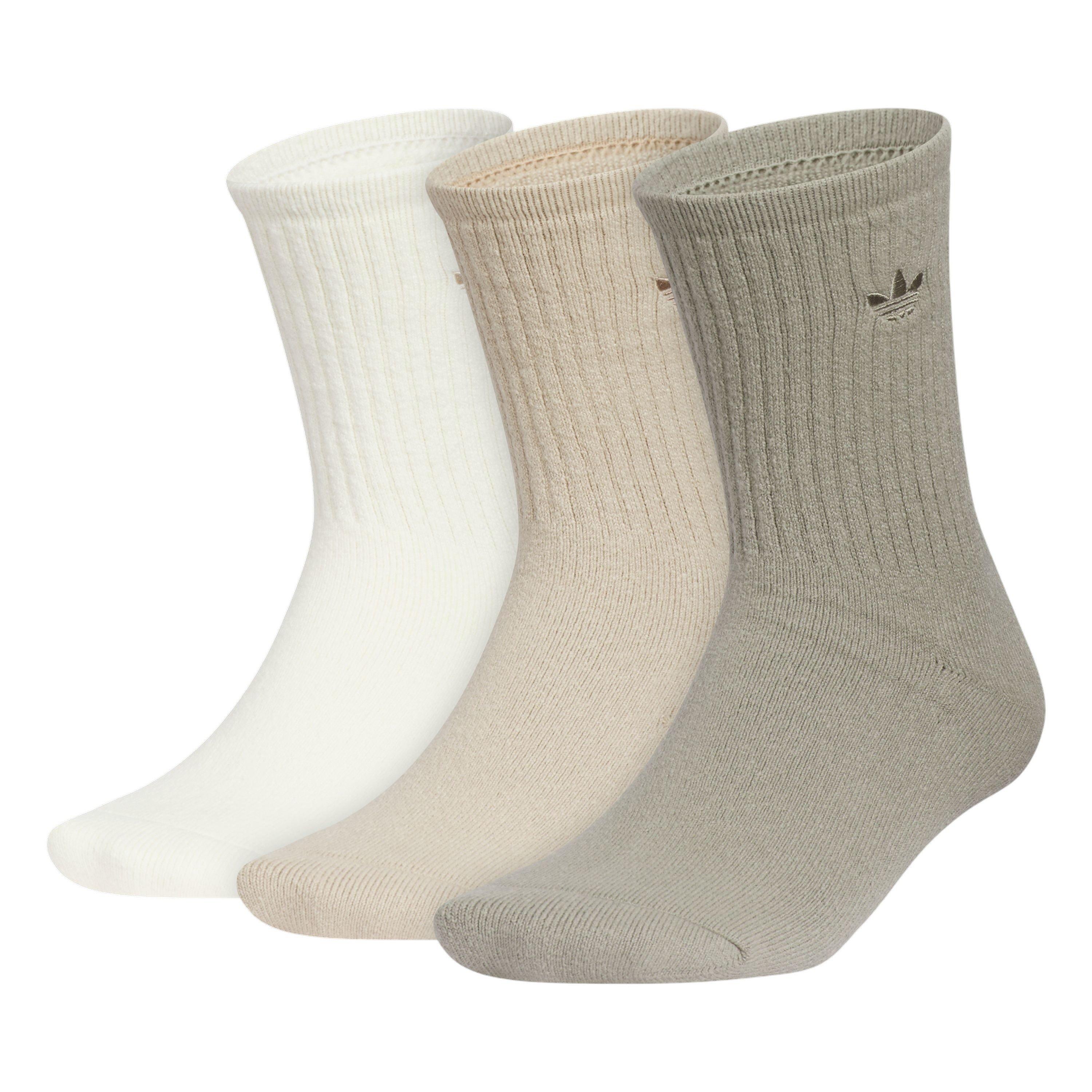 adidas Originals Women's Comfort 3-Pack Crew Socks - Cream